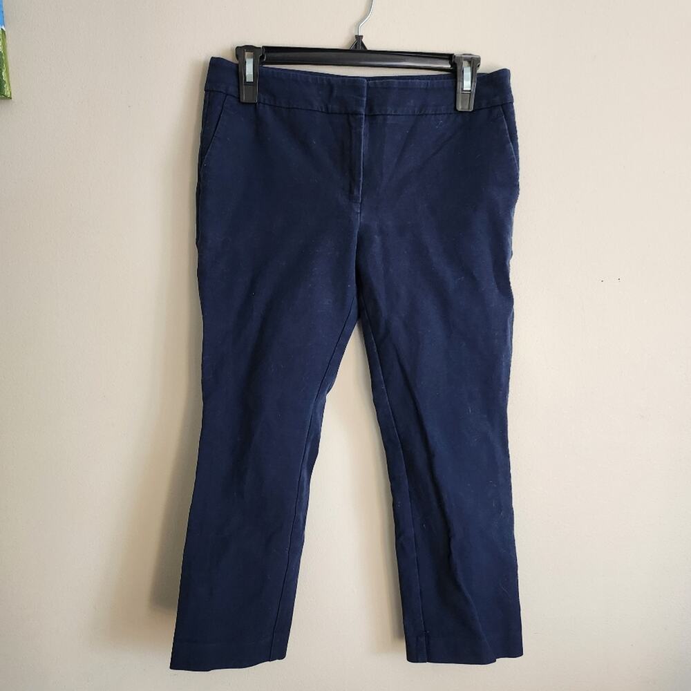 Ann Taylor Factory Navy Blue Straight Leg Pant Size 4 Petite